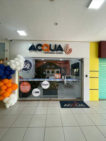 Fachada da Acqua Lavanderia Express em Frei Higino, Parnaíba-PI